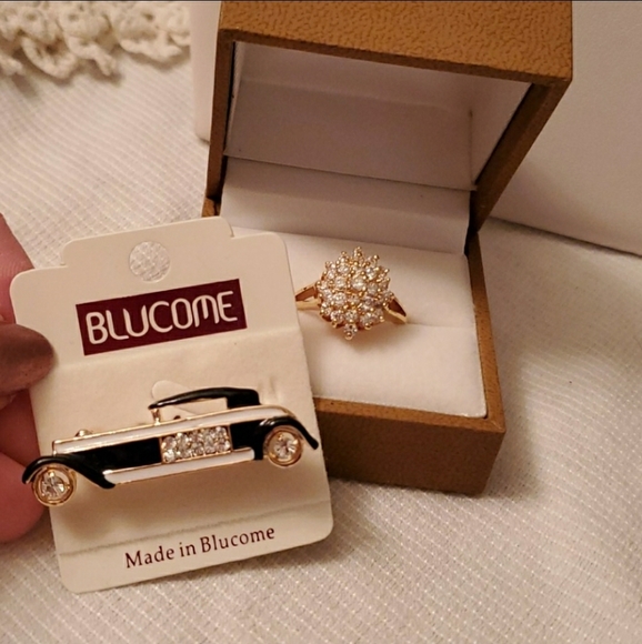 Blucome Jewelry - Brooch & Ring Set
